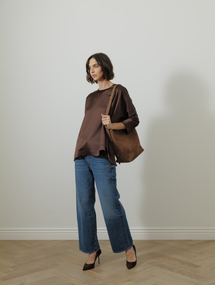 Blouse à boutons - Chocolat - 26 Avenue