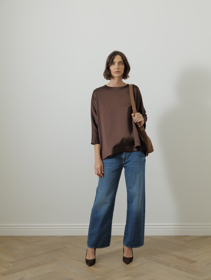 Blouse à boutons - Chocolat - 26 Avenue