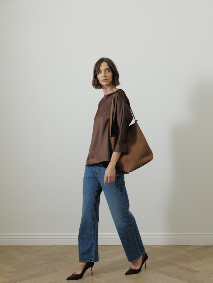 Blouse à boutons - Chocolat - 26 Avenue