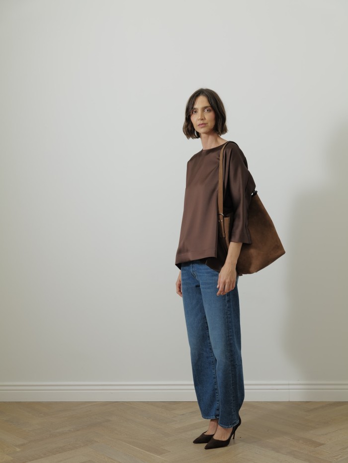 Blouse à boutons - Chocolat - 26 Avenue