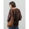 Blouse à boutons - Chocolat - 26 Avenue