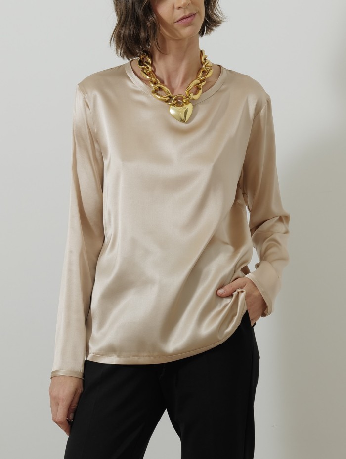 Blouse à manches longues - Champagne - 26 Avenue