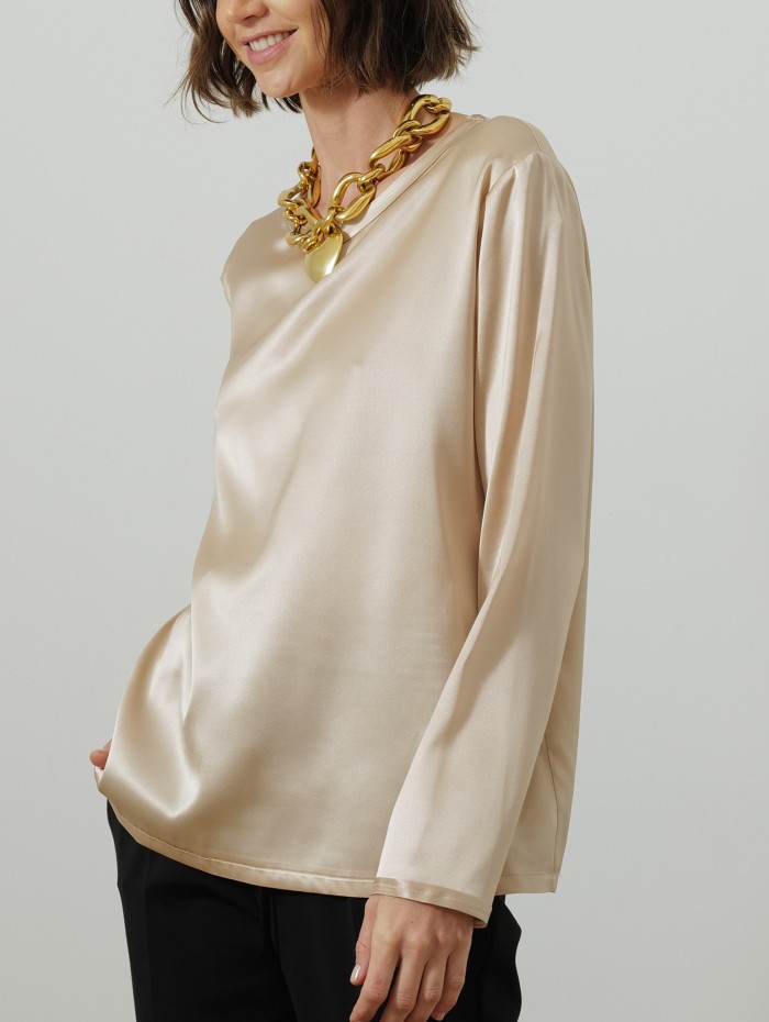 Blouse à manches longues - Champagne - 26 Avenue