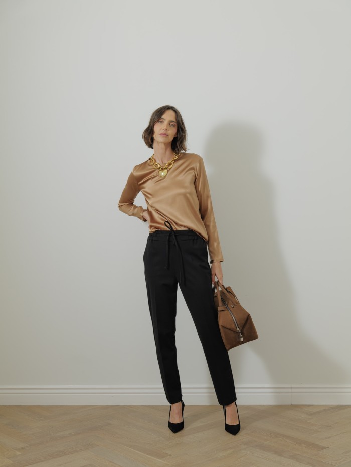 Pantalon taille élastique - Noir - 26 Avenue