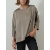 Blouse à boutons - Taupe