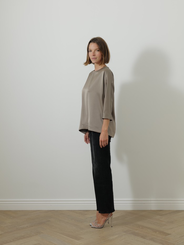 Blouse à boutons - Taupe