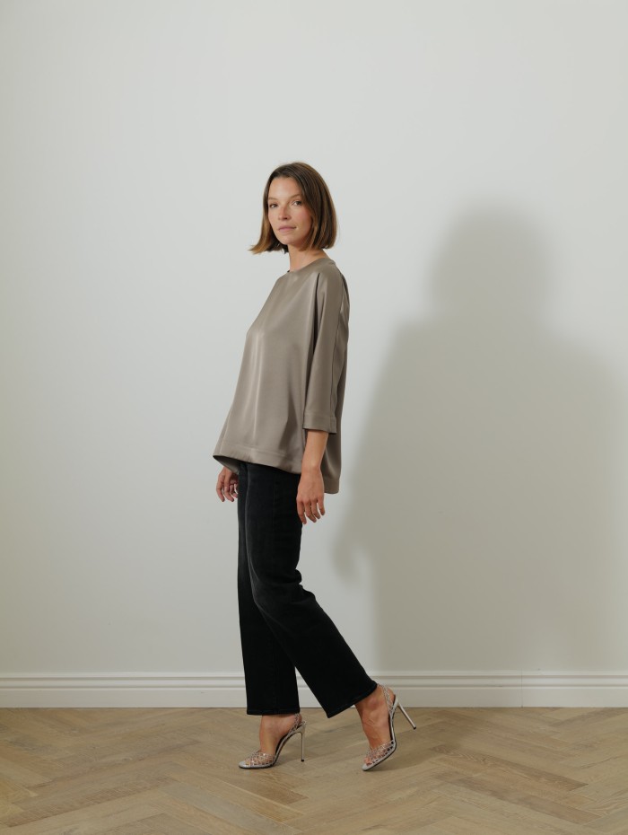 Blouse à boutons - Taupe