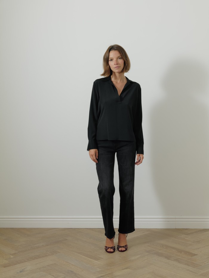 Chemisier en soie - Noir - 26 Avenue