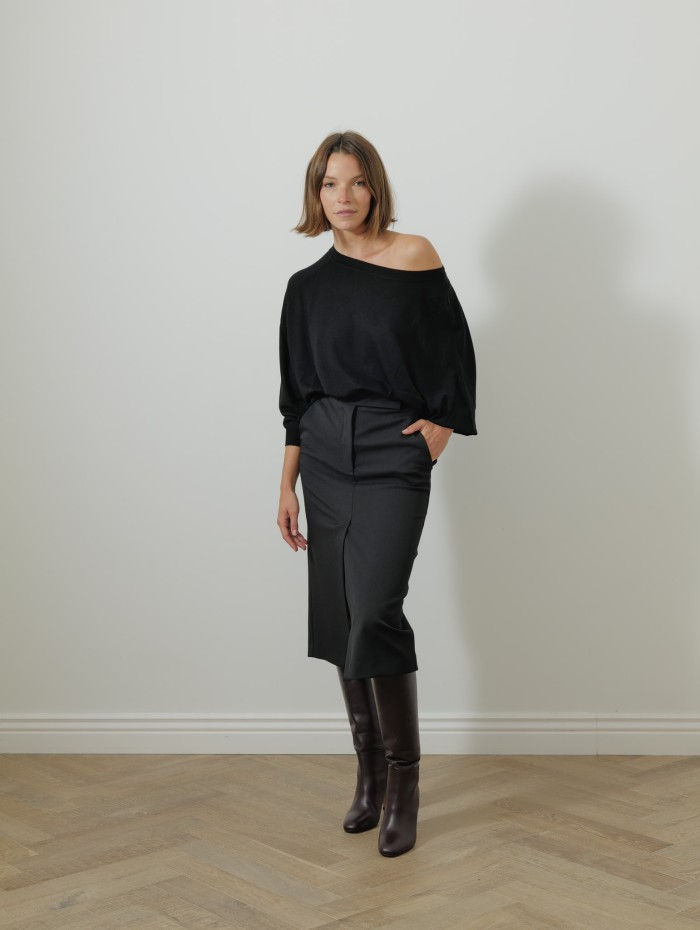Jupe droite - Noire - 26 avenue