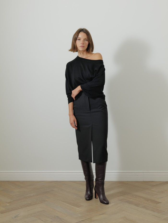 Jupe droite - Noire - 26 avenue