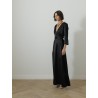 Robe longue col v - Noire - 26 Avenue