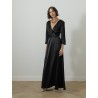 Robe longue col v - Noire - 26 Avenue