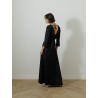 Robe longue col v - Noire - 26 Avenue
