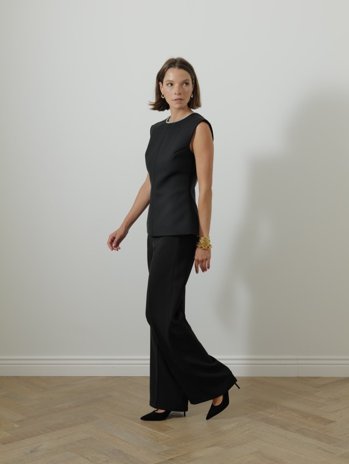 Pantalon palazzo - Noir - 26 avenue