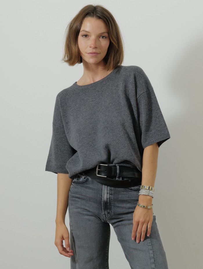 Ceinture longue en cuir - Noir - Max Mara