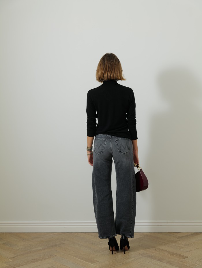 Col roulé manches longues - Noir - Majestic Filatures