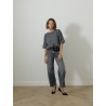 Pull col rond - Gris - Majestic filatures
