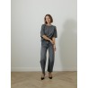 Pull col rond - Gris - Majestic filatures