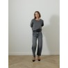 Pull col rond - Gris - Majestic filatures