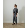 Pull col rond - Gris - Majestic filatures
