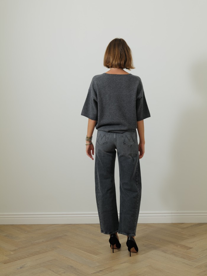 Pull col rond - Gris - Majestic filatures