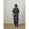 Pull col rond - Gris - Majestic filatures