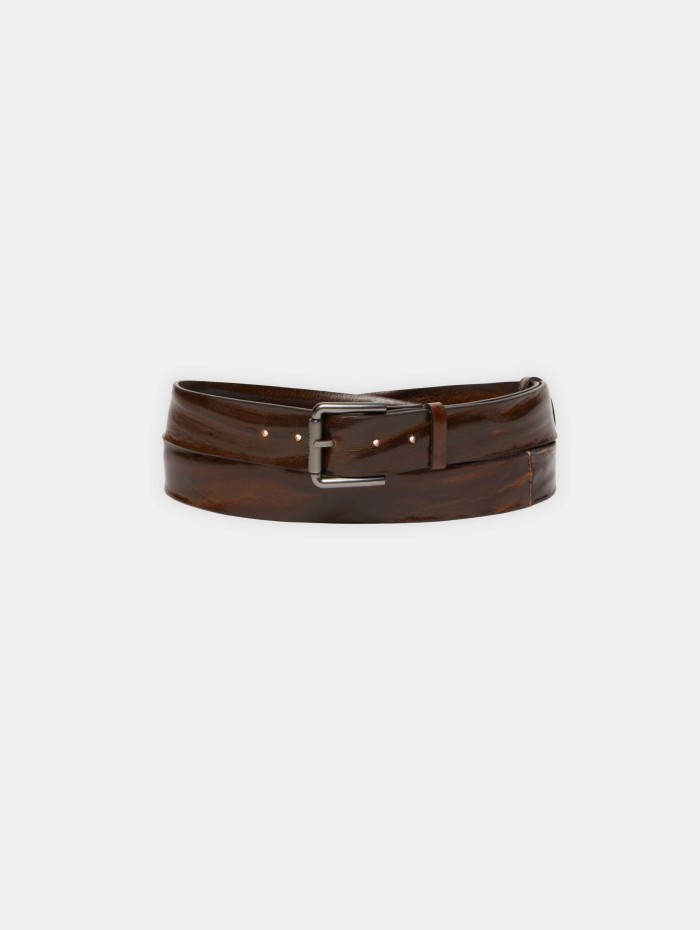 Ceinture longue en cuir - Chocolat -- Max Mara