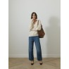 Pull col v - Blanc cassé - Majestic filatures