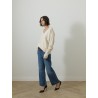 Pull col v - Blanc cassé - Majestic filatures