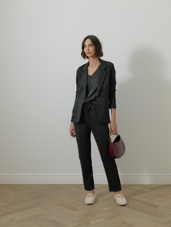 Veste de blazer - Grise - Majestic filatures