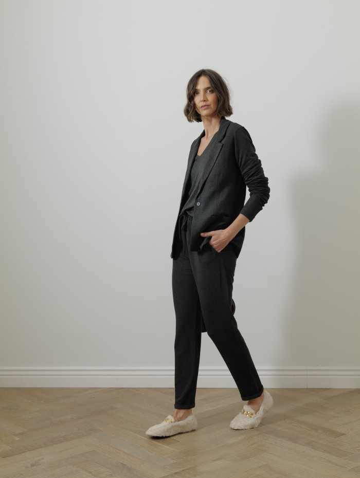 Veste de blazer - Grise - Majestic filatures