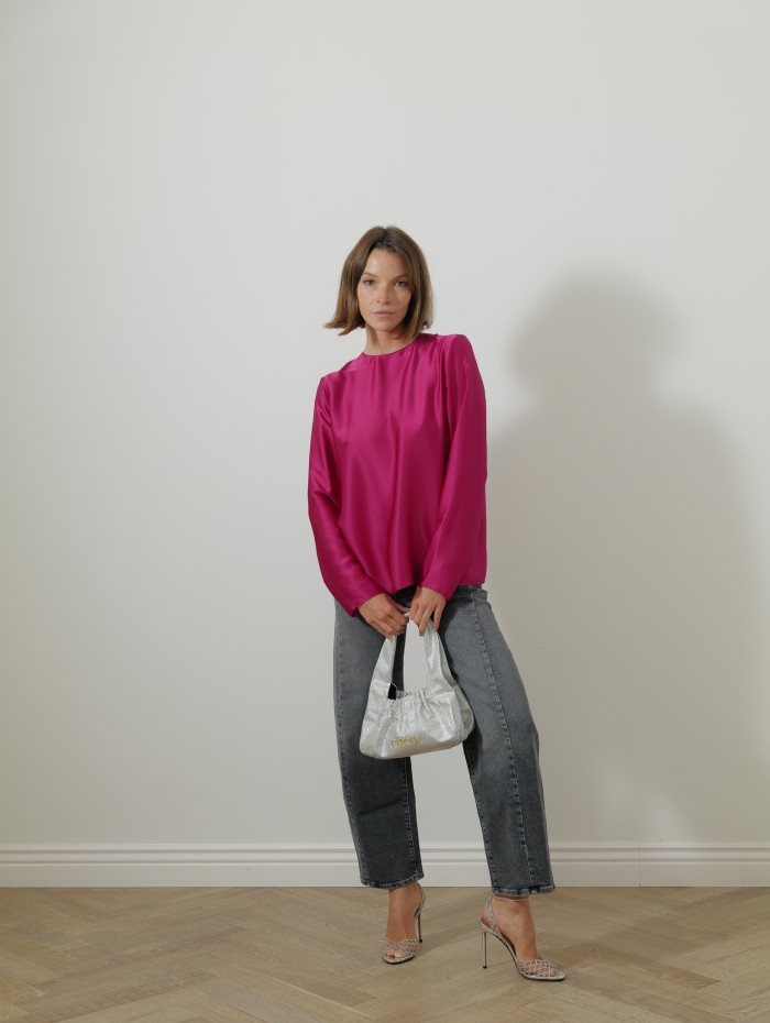Top fushia - Charmeuse - Maison Rabih kayrouz