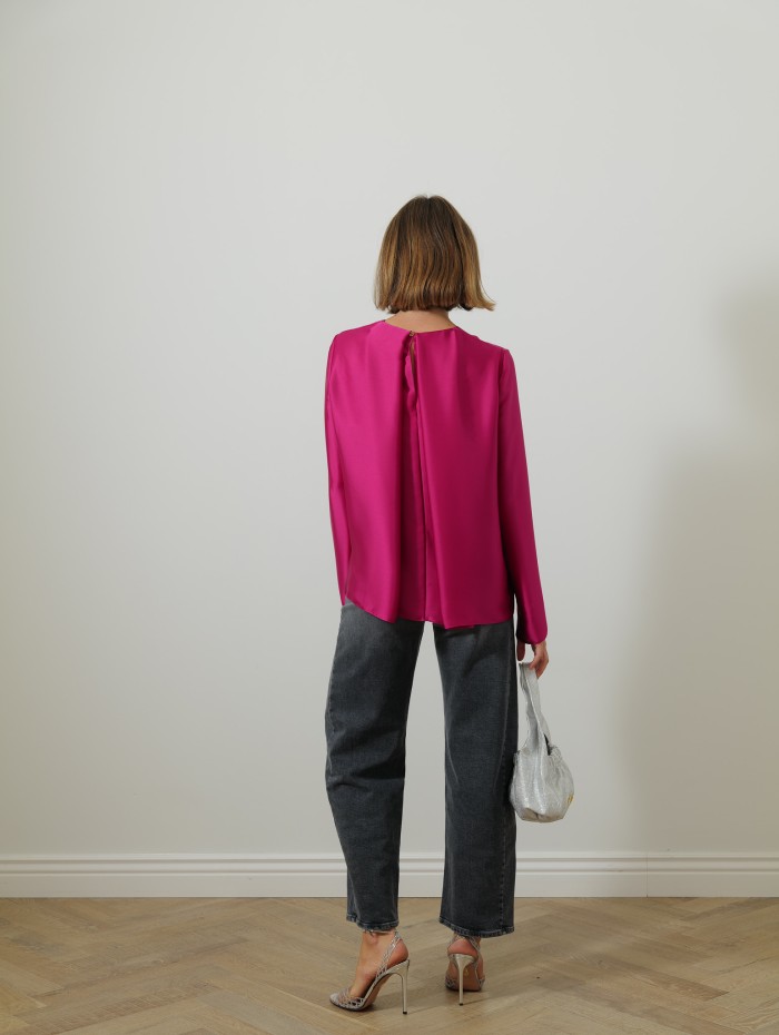Top fushia - Charmeuse - Maison Rabih kayrouz