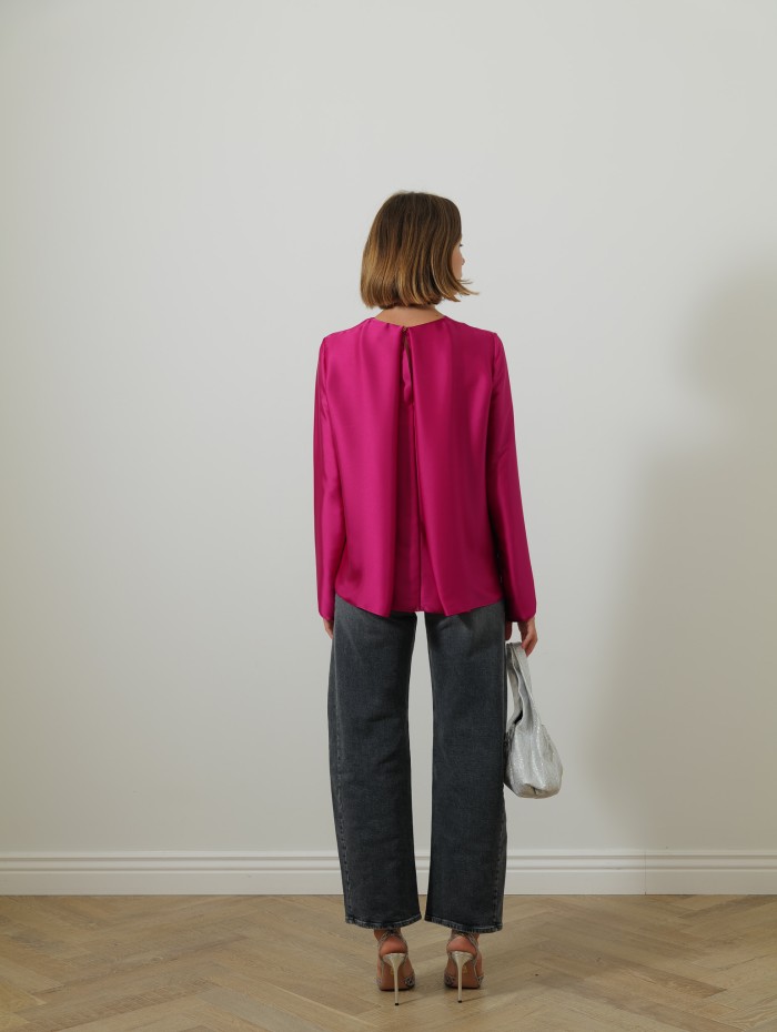 Top fushia - Charmeuse - Maison Rabih kayrouz