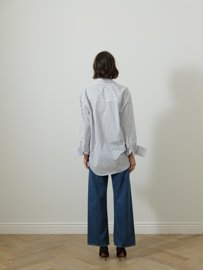 Chemise à rayures - multi stripe - Róhe