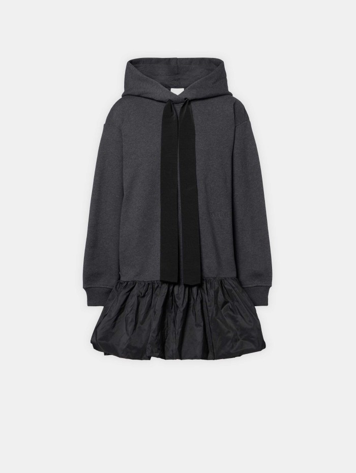 Robe sweat à capuche - Grise - Patou