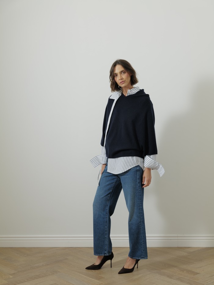 Sweat à capuche - Marine