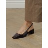 Ballerines à talons bordeaux Ginza Sling 35 - Aquazzura - Mademoiselle Pearl