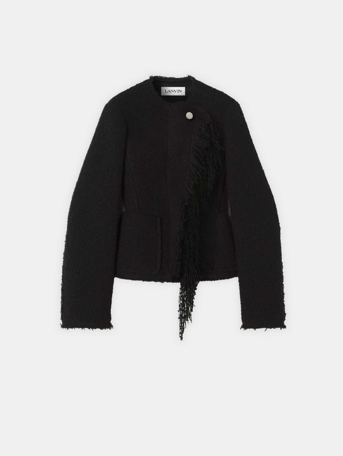 Veste asymétrique laine - Collarless - Lanvin