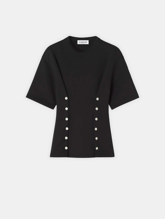 T-shirt cintré - Molleton de coton - Lanvin