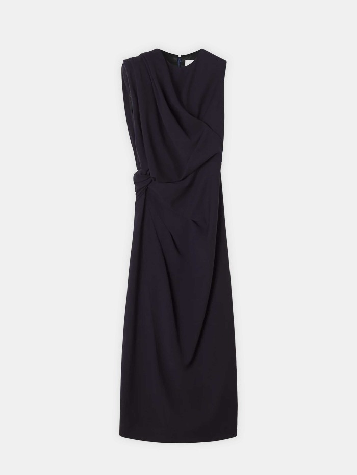 Robe midi - Draped shoulder dress - Lanvin