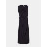 Robe midi - Draped shoulder dress - Lanvin