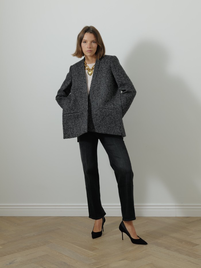 Veste en tweed - Grise - Maison Rabih Kayrouz