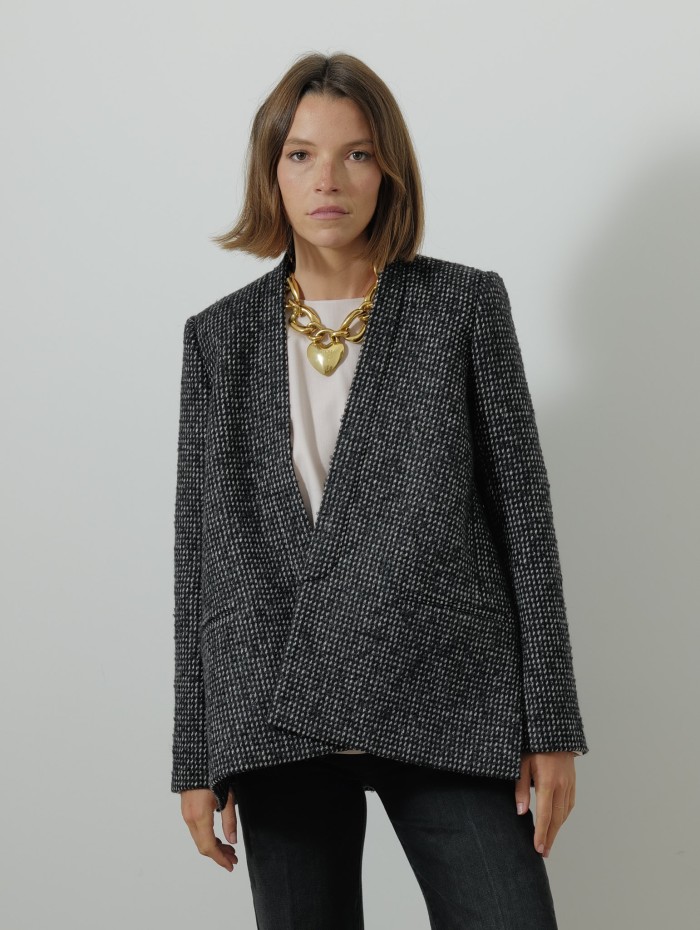 Veste en tweed - Grise - Maison Rabih Kayrouz