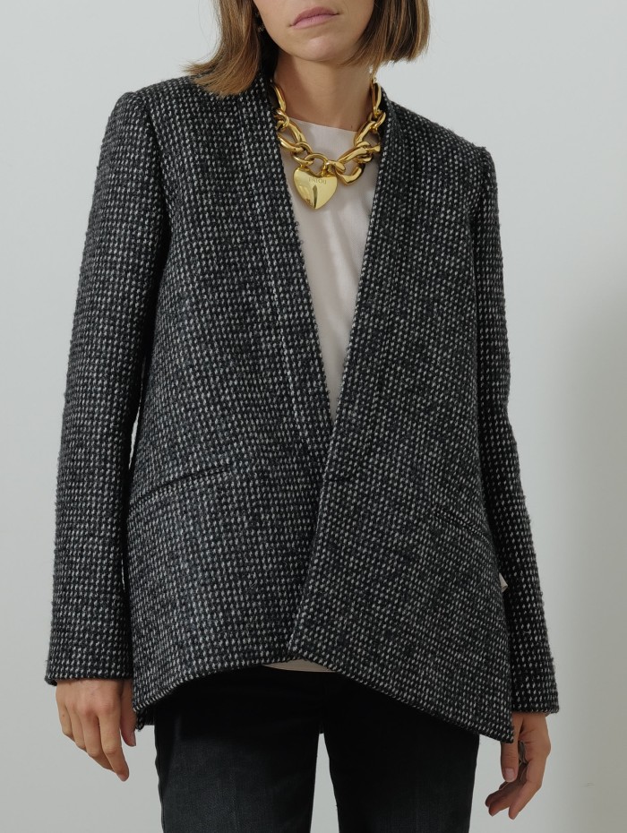 Veste en tweed - Grise - Maison Rabih Kayrouz