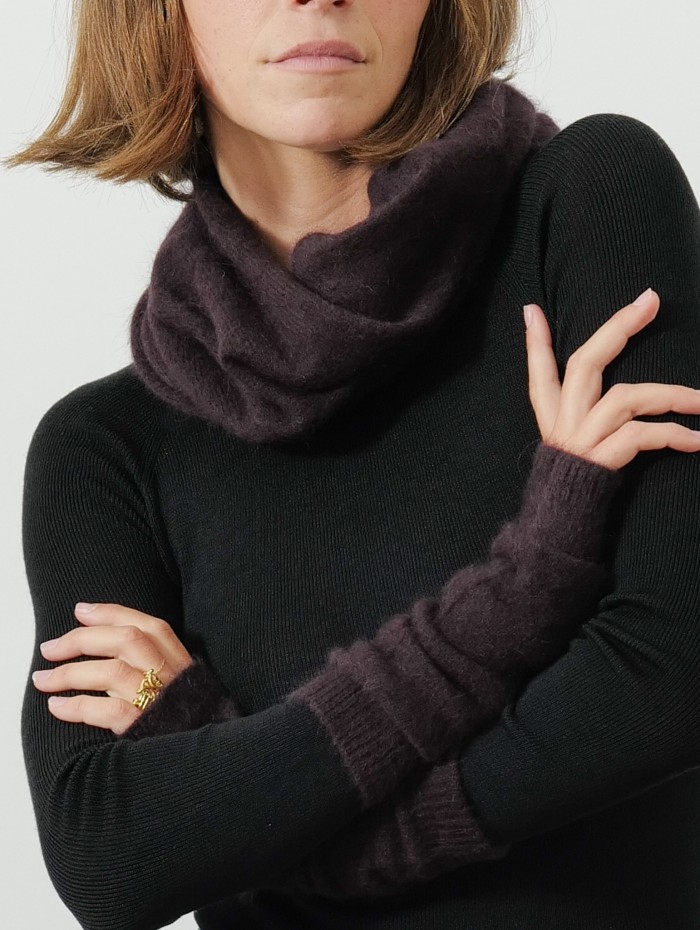 Écharpe snood - Aubergine - Majestic Filatures