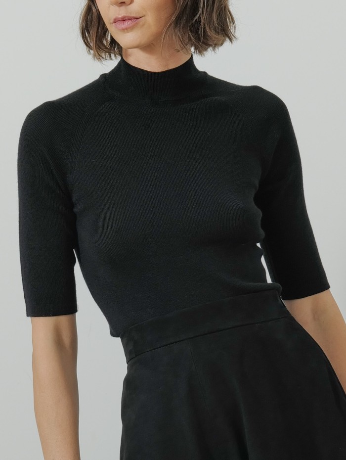 Top col montant - Laine et soie - Majestic filatures