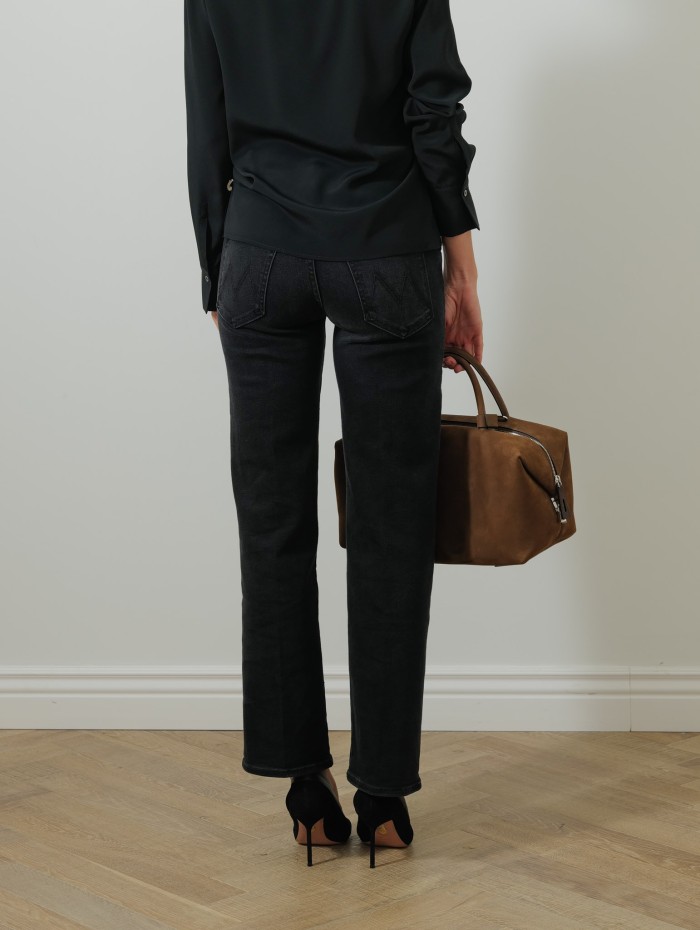 Jean noir - The mid rise rambler zip flood - Mother