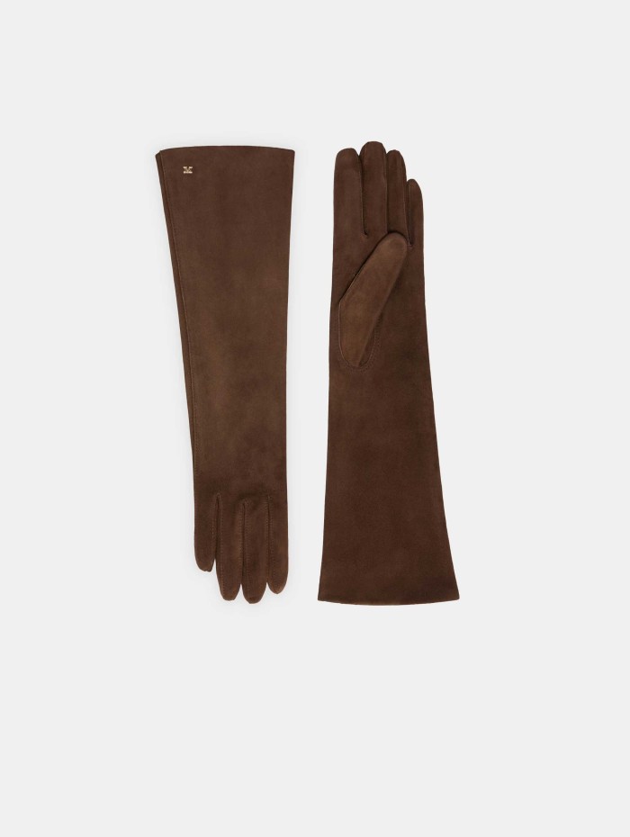 Gants long en cuir suede - Afideesue - Max Mara Studio