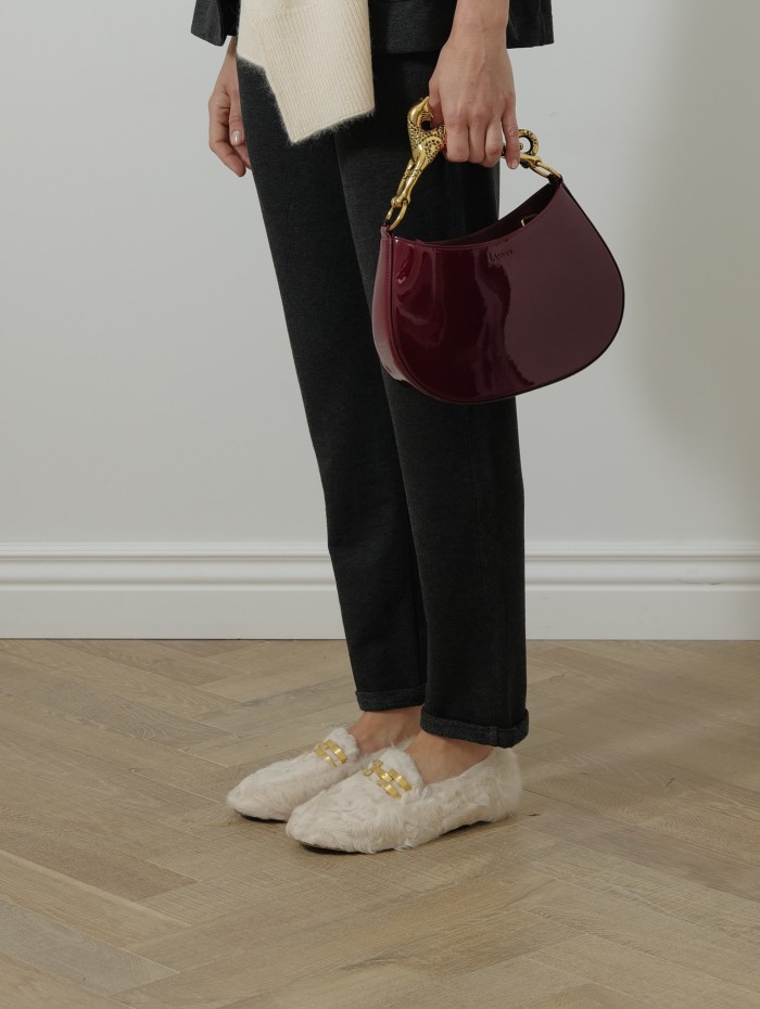Mocassin fourrure - AQUAZZURA - Mocassins femme luxe - Mademoiselle Pearl